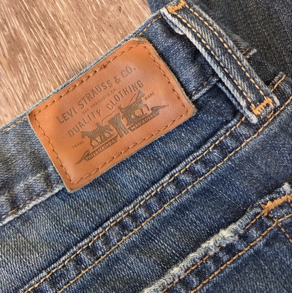 Levi's Ultra Low Rise 522 Bootcut Flare Denim Blue Jeans VTG Wide Leg Y2K HTF - Picture 4 of 16